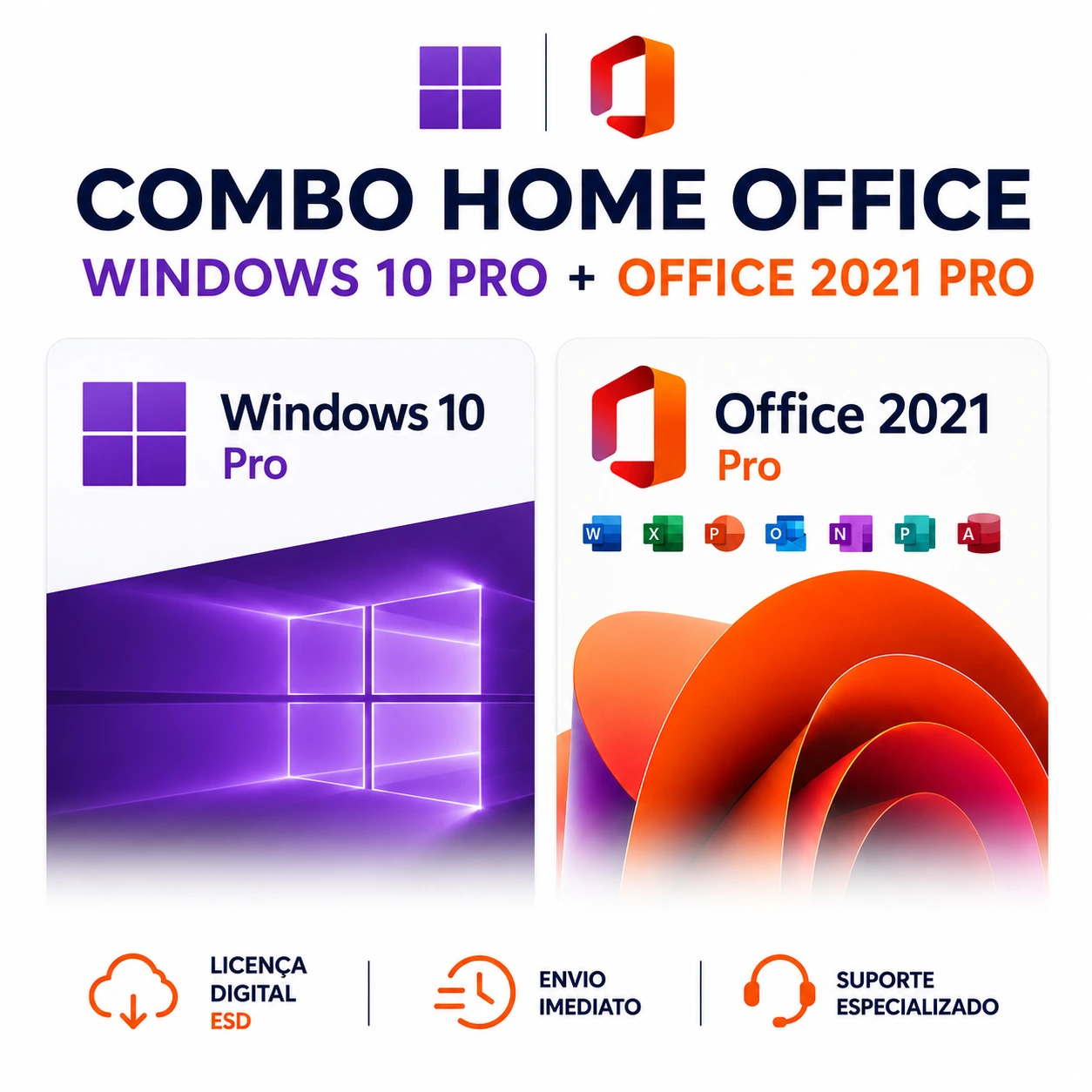 Combo Windows 10 Pro + Office 2021 Professional Plus