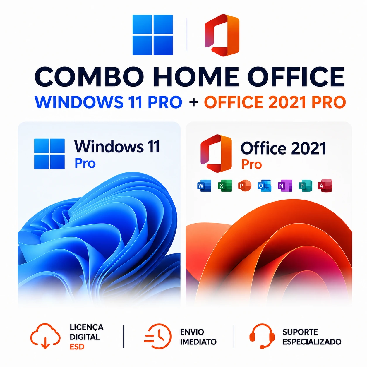 Combo Windows 11 Pro + Office 2021 Professional Plus